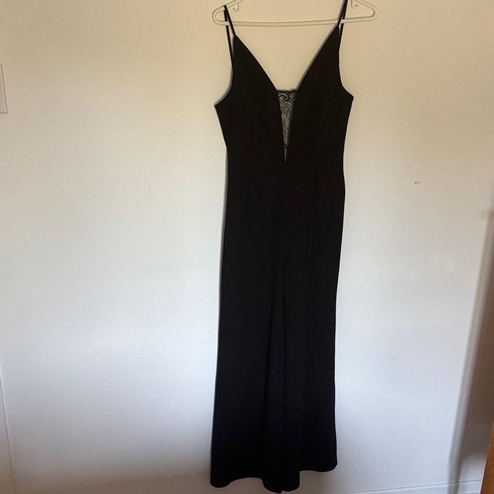 Elegant Black Spaghetti Romper